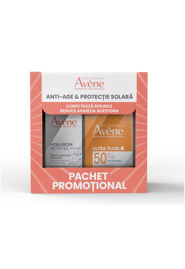 Avene Комплект Серум Hyaluron Activ - 30 мл + Ултра флуид Invisible SPF50 - 50 мл