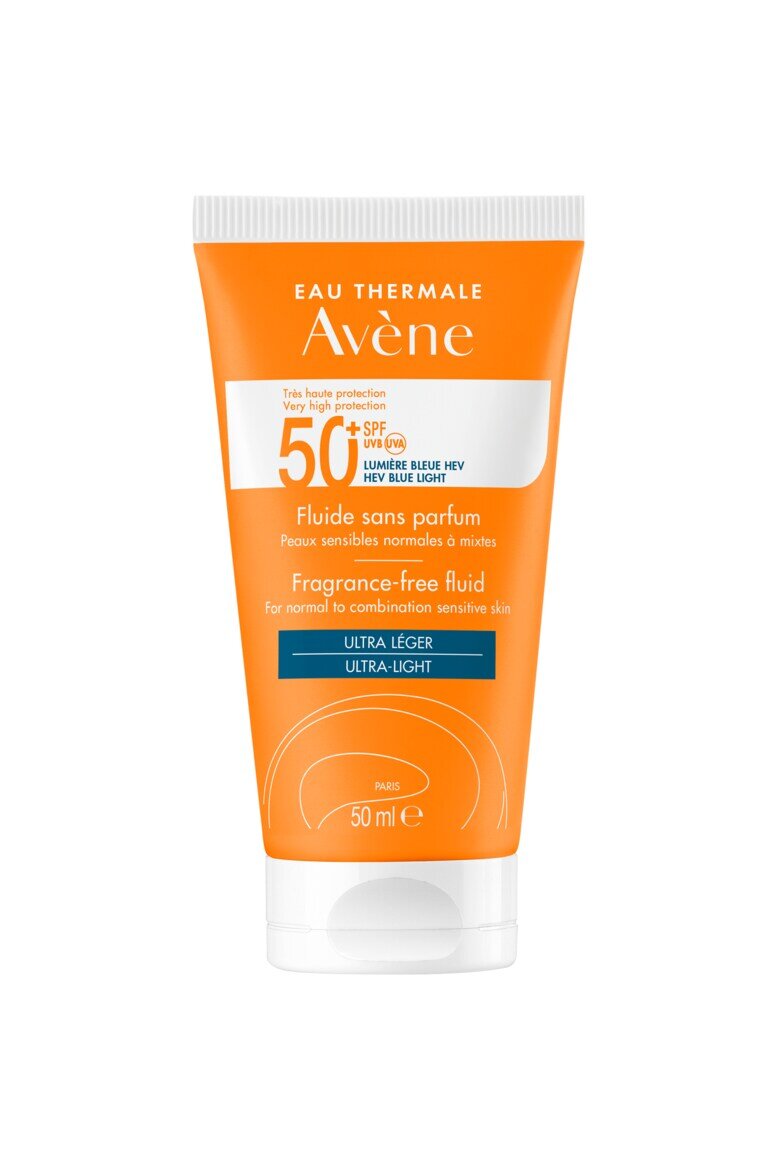 Avene Слънцезащитен флуид SPF 50+ TRIASORB За нормална и смесена кож Без парфюм 50 мл