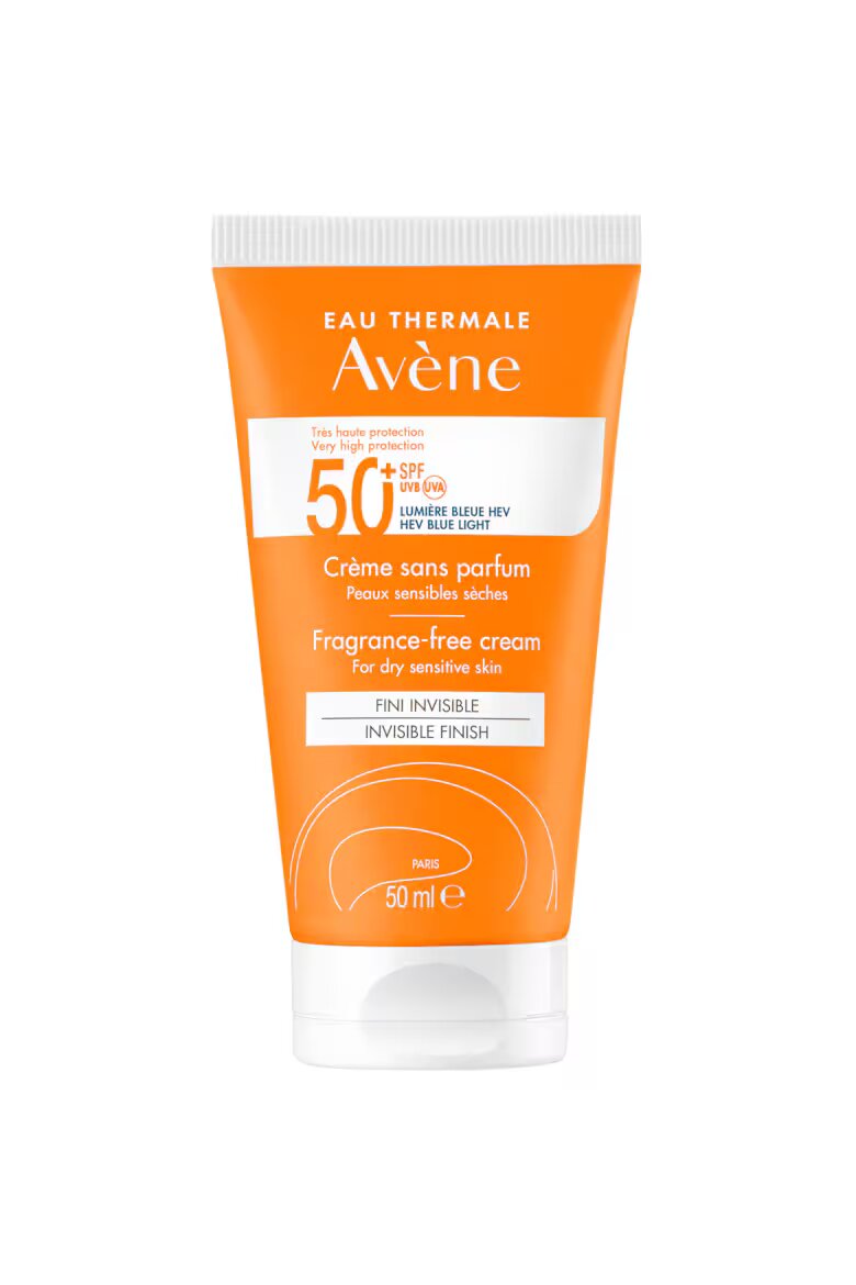 Avene Слънцезащитен крем за лице SPF 50+ TRIASORB За чувствителна кожа Без парфюм 50 мл