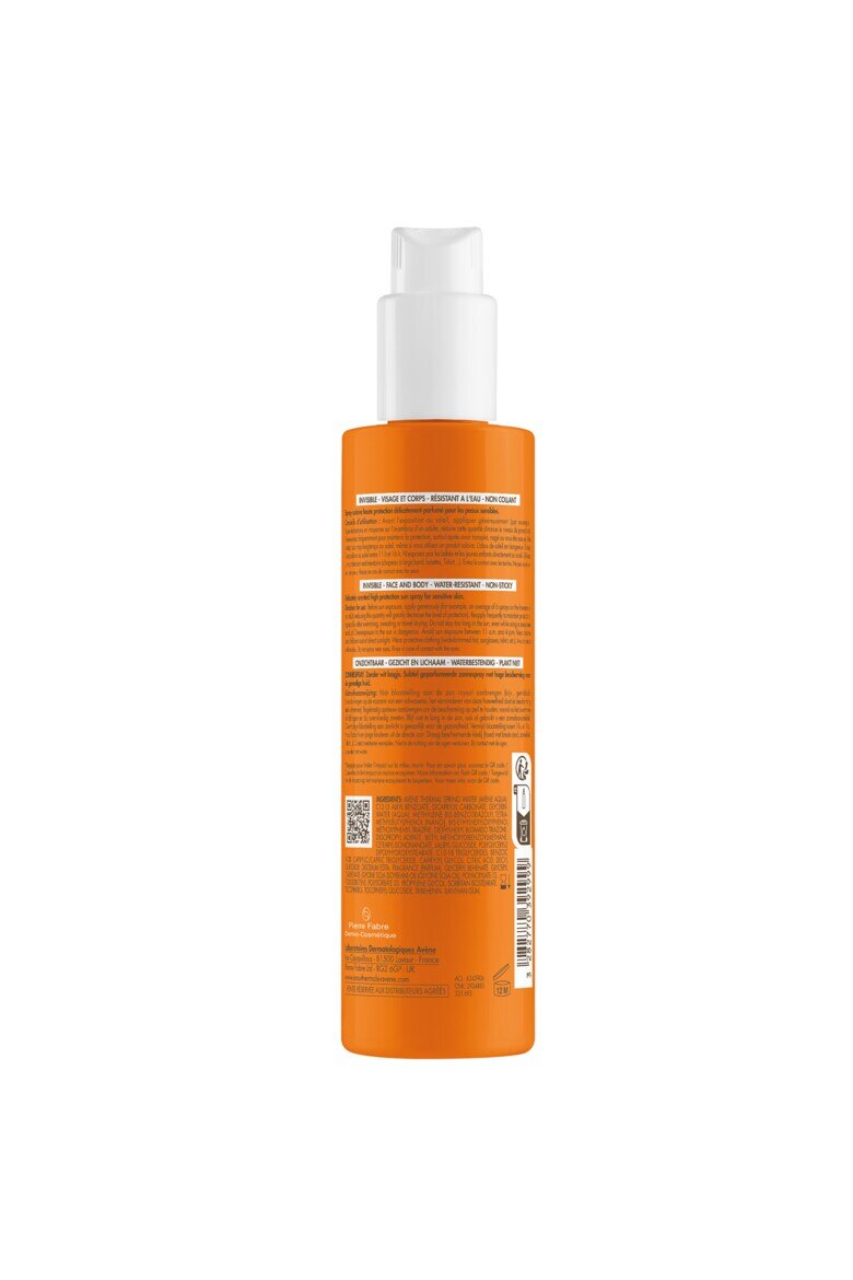 Avene Слънцезащитен спрей за тяло SPF30 200 мл
