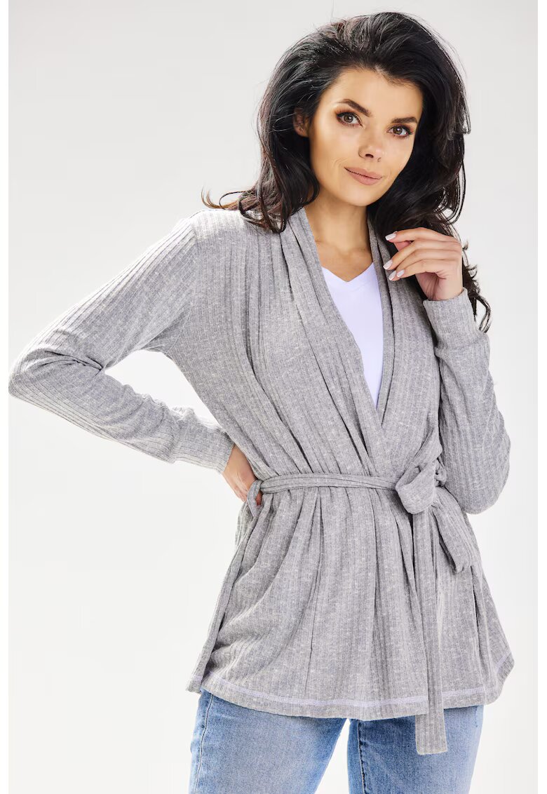 awama Дамски пуловер polyester Grey