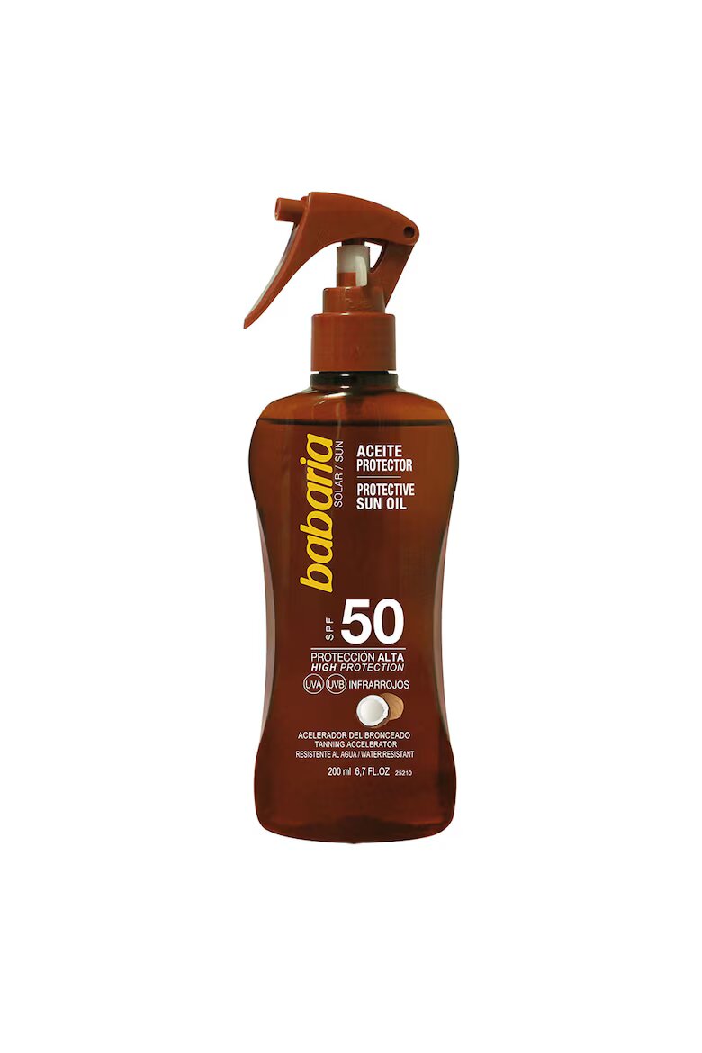 BABARIA Слънцезащитно масло SPF50 и спрей ускорител за тен Cocos 200 мл