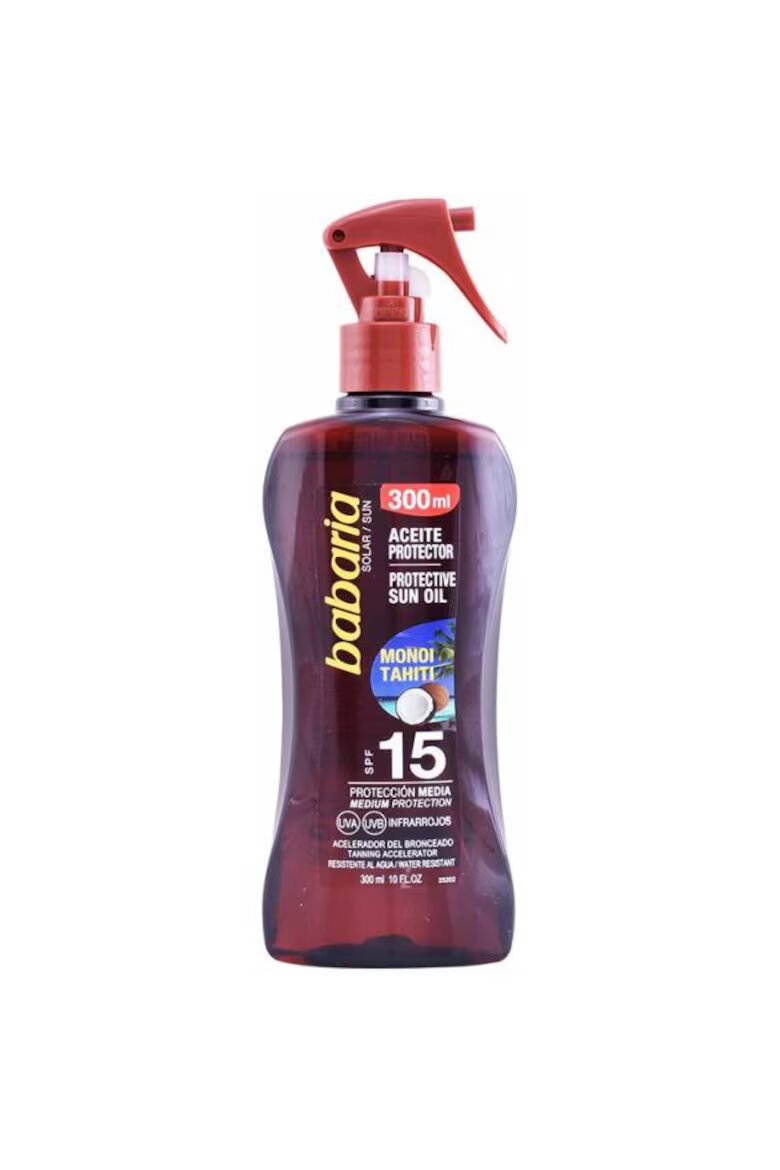 BABARIA защитно плажно масло спрей Solar Aceite Monoi Tahiti Spf 15 300 ml