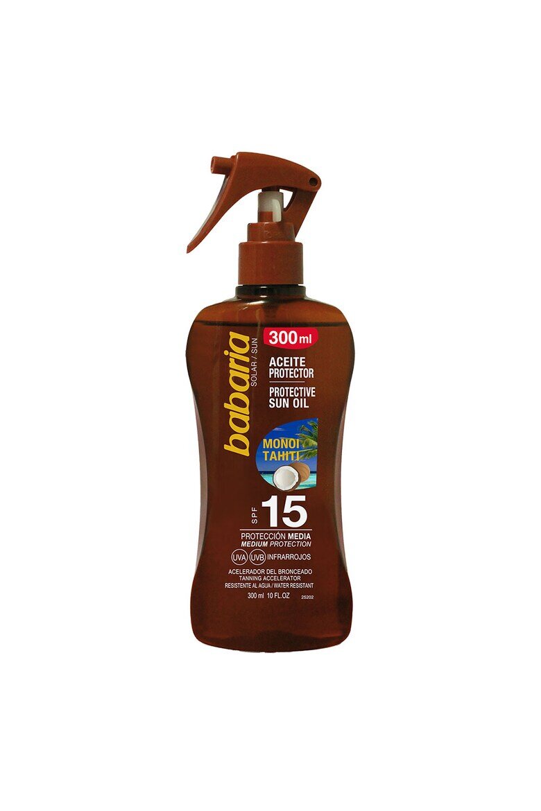 BABARIA защитно плажно масло спрей Solar Aceite Monoi Tahiti Spf 15 300 ml