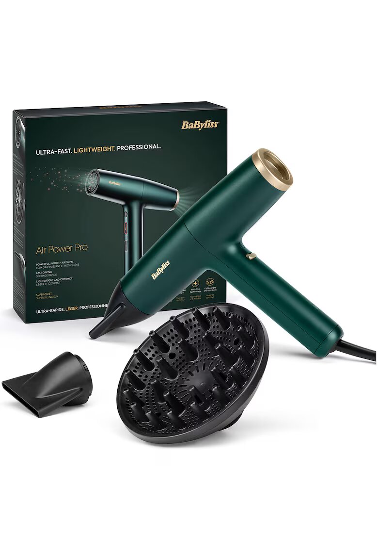 BaByliss Сешоар Air Power Pro - 1700 W - 3 скорости - 4 температури - зелен