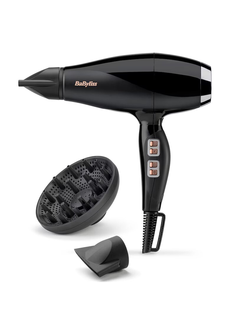 BaByliss Сешоар Air Power Pro - 2300W - Йонизация - 3 степени - 2 скорости - Черен