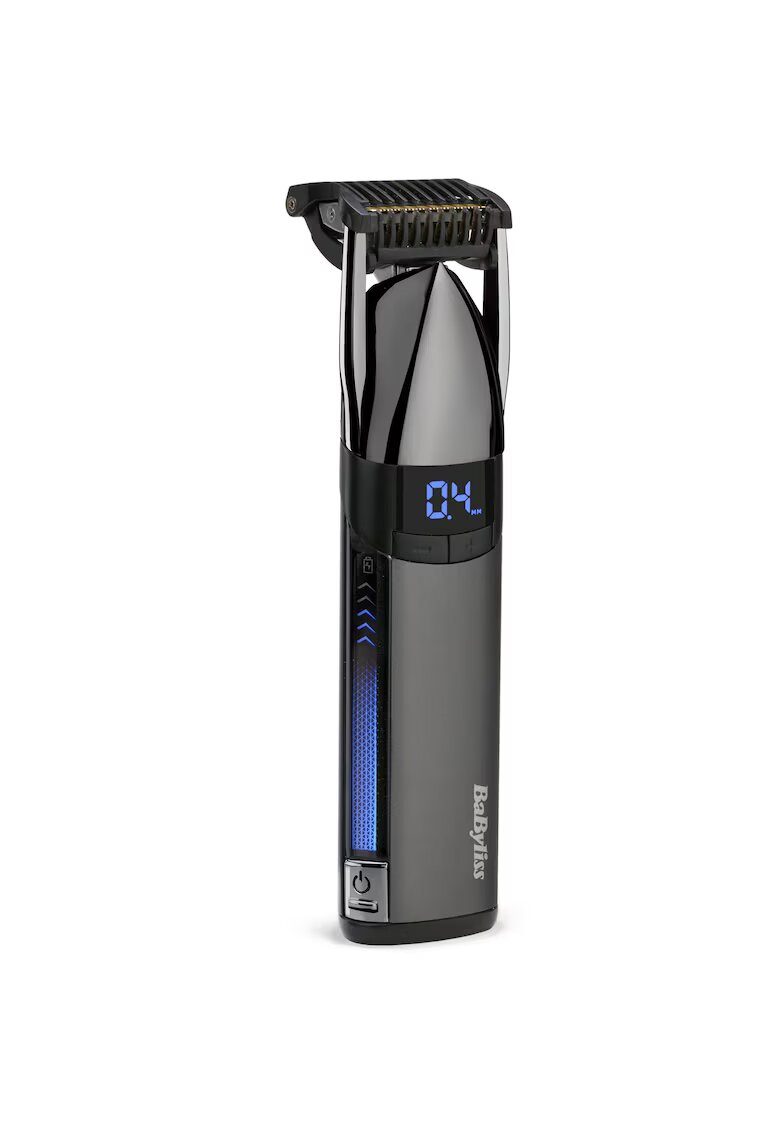 BaByliss Тример Super-X Metal Stubble - 90 минути живот на батерията - Титаниеви ножове - Черен