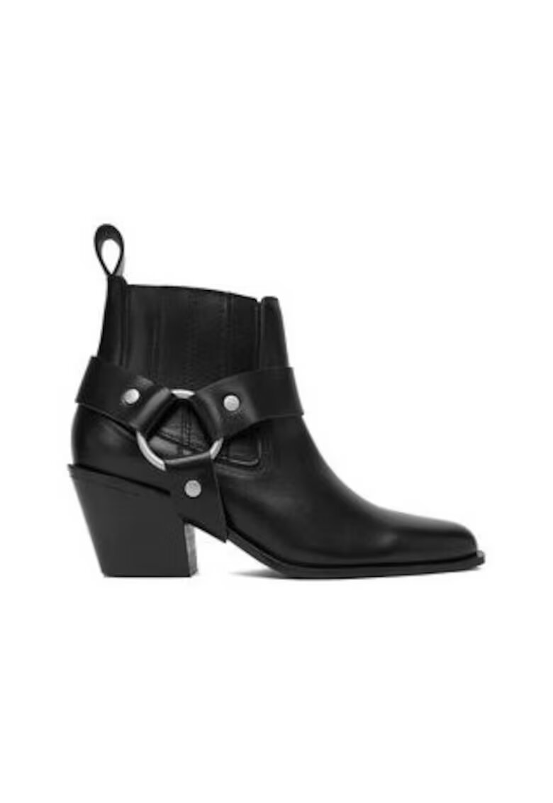 Badura Дамски боти естествена кожа - slip-on - Черен