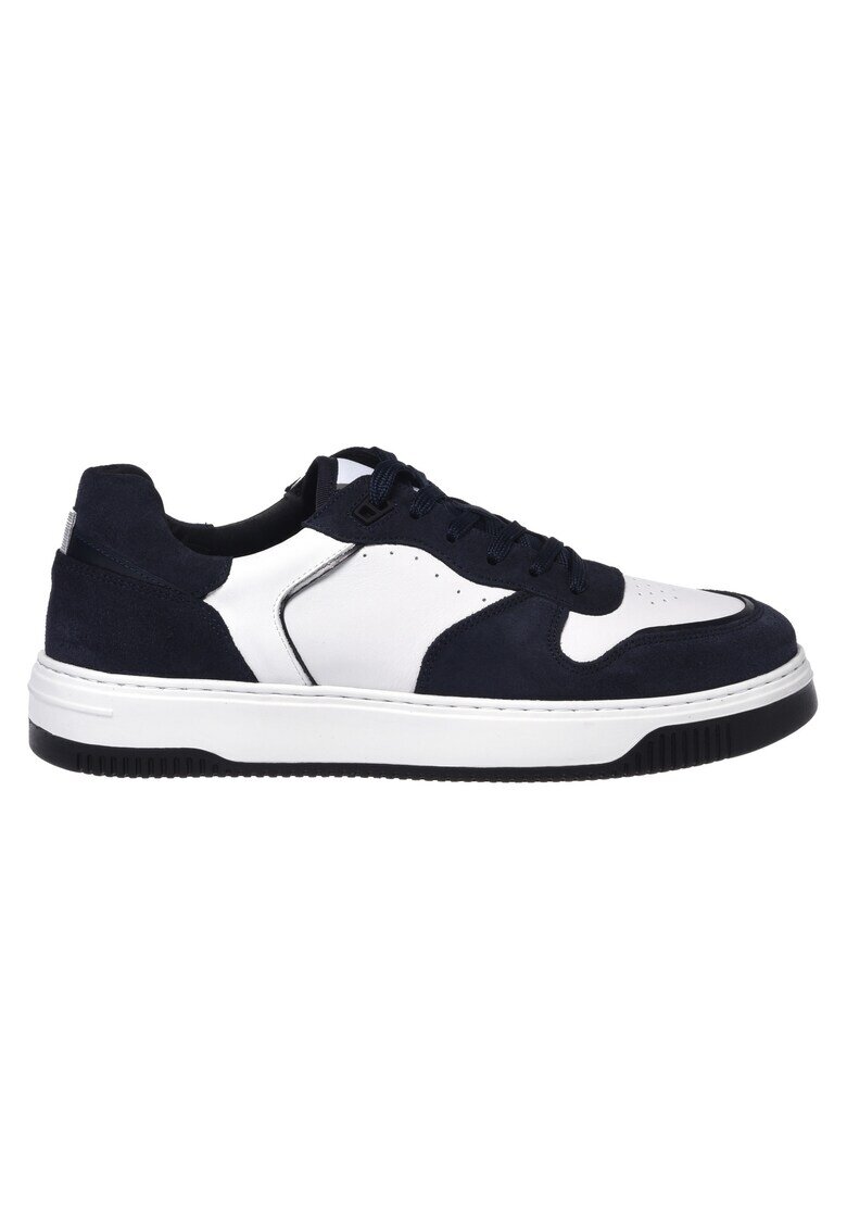 Baldinini Спортни обувки с дизайн с цветен блок - Бял/Тъмносин