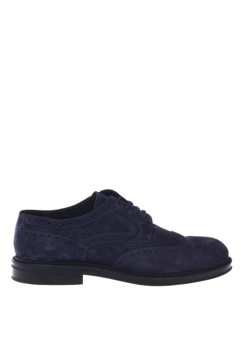 Baldinini Велурени обувки Brogue Индигово синьо