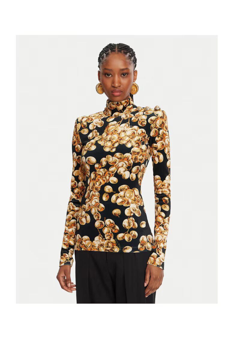 Balmain Дамска блуза - 305313447 - Полиестер - Еластан - Черна - Черен