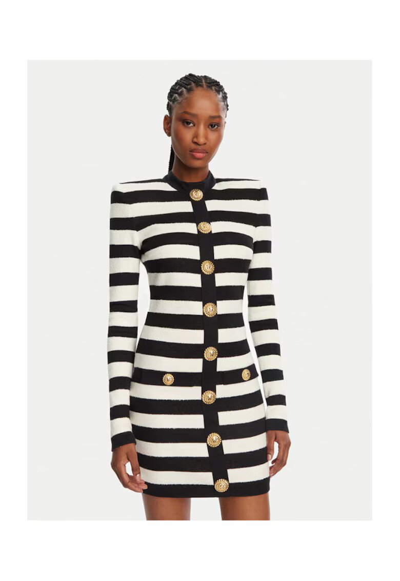 Balmain Дамска рокля - 305313843 - Акрил - Памук - Черен - Черен