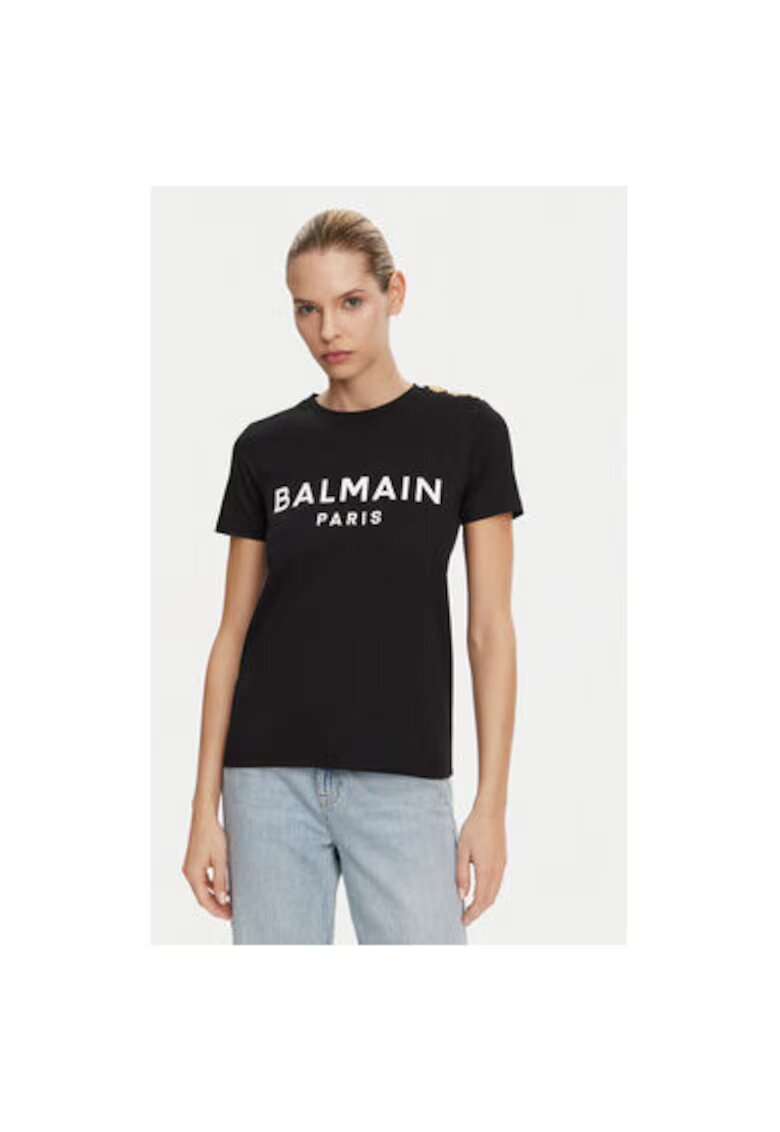 Balmain Дамски тениски - 305313263 - Памук - Черен - Черен