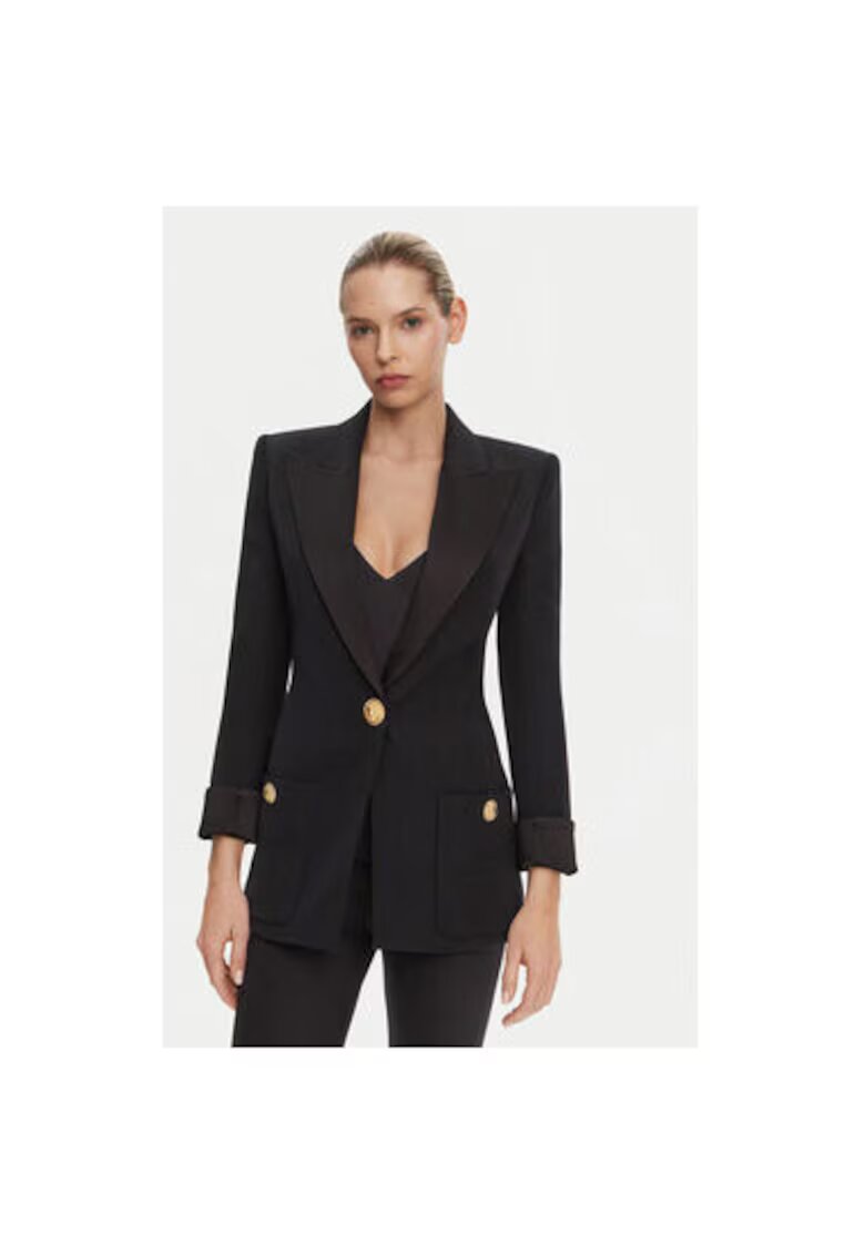 Balmain Дамско яке - 305313867 - Вълна - Черно - Черен