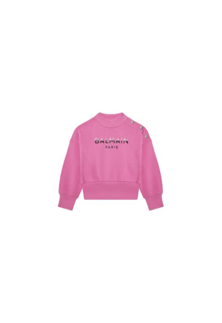 Balmain Детски суитшърт памук/еластан - розов - 164 см