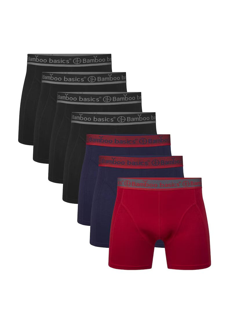 Bamboo Basics Bamboo - Боксерки Levi - 7 чифта - Червен/Черен/Син