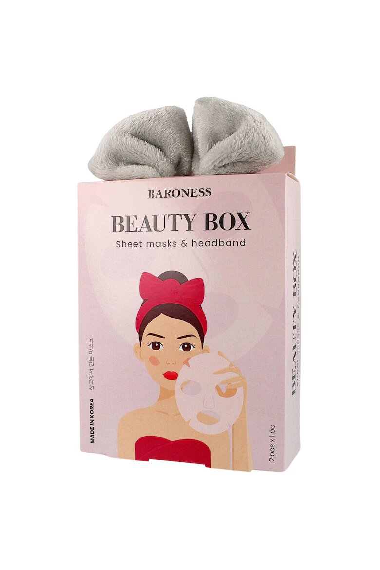 Baroness Комплект: лента за коса + две маски за лице Beauty Box