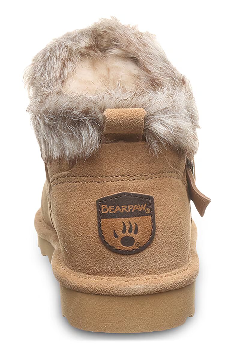 BEARPAW Велурени боти с еко пух Камел