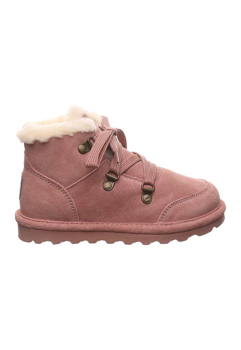 BEARPAW Велурени боти с връзки и вълна