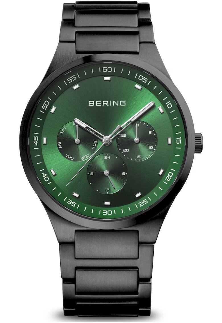 Bering Унисекс часовник неръждаема стомана - 10 ATM - черен - Зелен