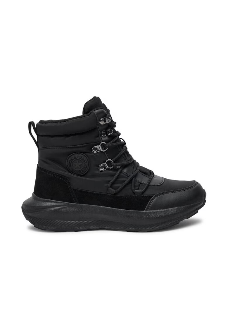 BIG STAR SHOES Дамски боти до глезена - 73190 - Естествена кожа - Черен