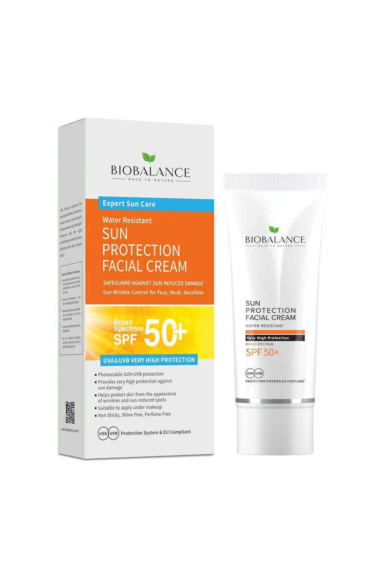 Bio Balance Слънцезащитен крем SPF50+ за лице много висока UVA и UVB защита 75 ml