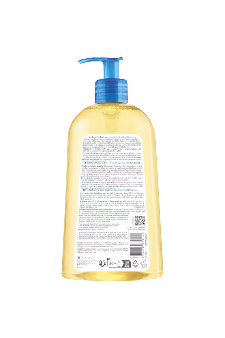 Bioderma Atoderm душ олио за суха/много суха/чувствителна кожа 500 мл