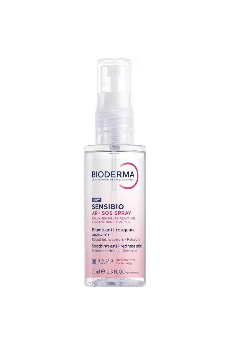 Bioderma Успокояващ спрей против зачервяване SENSIBIO AR+ SOS За чувствителна и реактивна кожа 70 мл