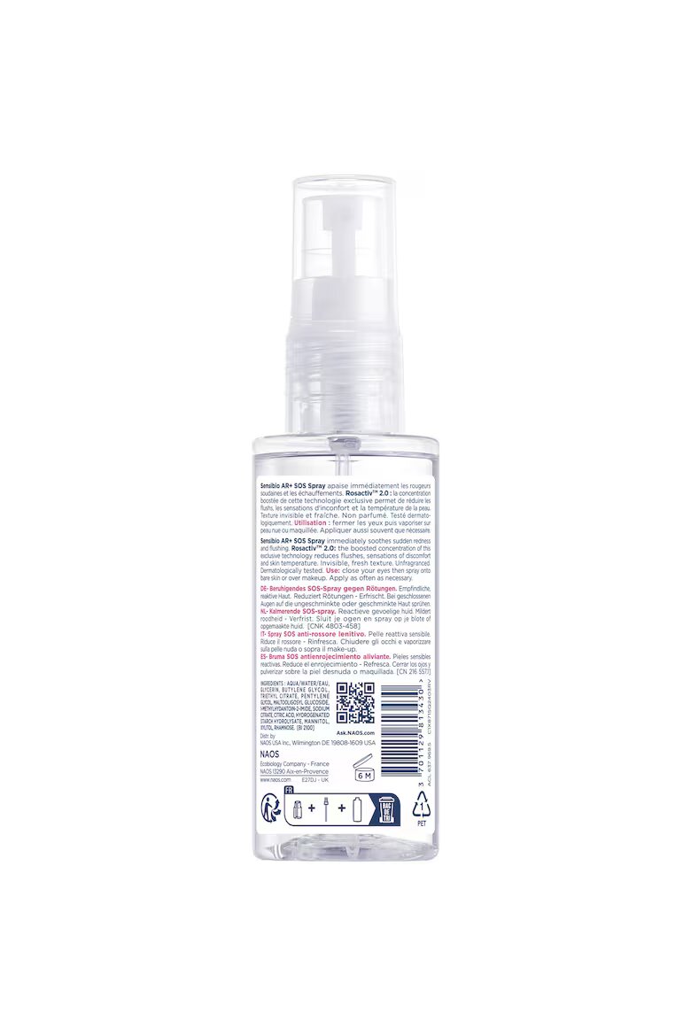 Bioderma Успокояващ спрей против зачервяване SENSIBIO AR+ SOS За чувствителна и реактивна кожа 70 мл