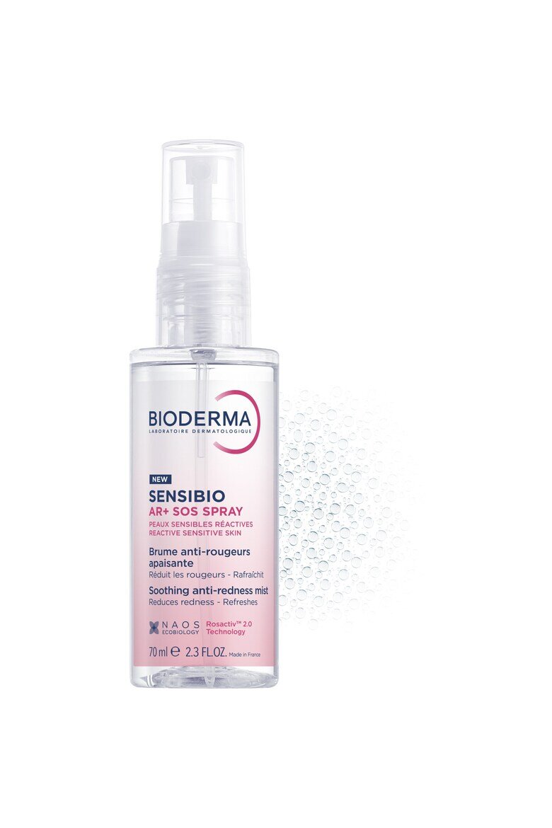 Bioderma Успокояващ спрей против зачервяване SENSIBIO AR+ SOS За чувствителна и реактивна кожа 70 мл