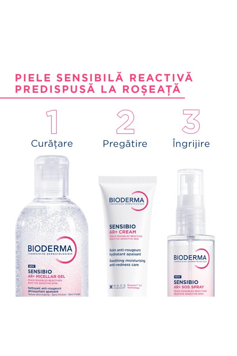 Bioderma Успокояващ спрей против зачервяване SENSIBIO AR+ SOS За чувствителна и реактивна кожа 70 мл