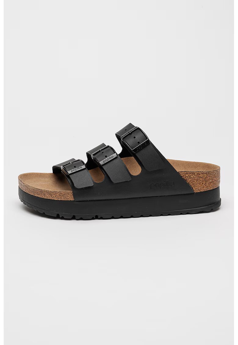 Birkenstock Чехли с равна платформа - Черен/Избеляло черно