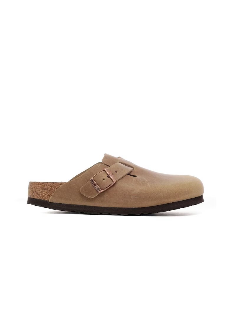 Birkenstock Дамски чехли Boston - естествена кожа - кафяви