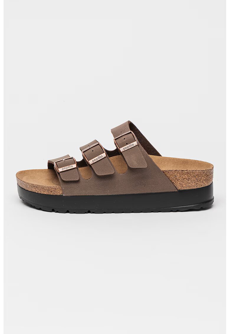 Birkenstock Равни чехли Florida III с равна платформа - Кафяв/Сиво-кафяв