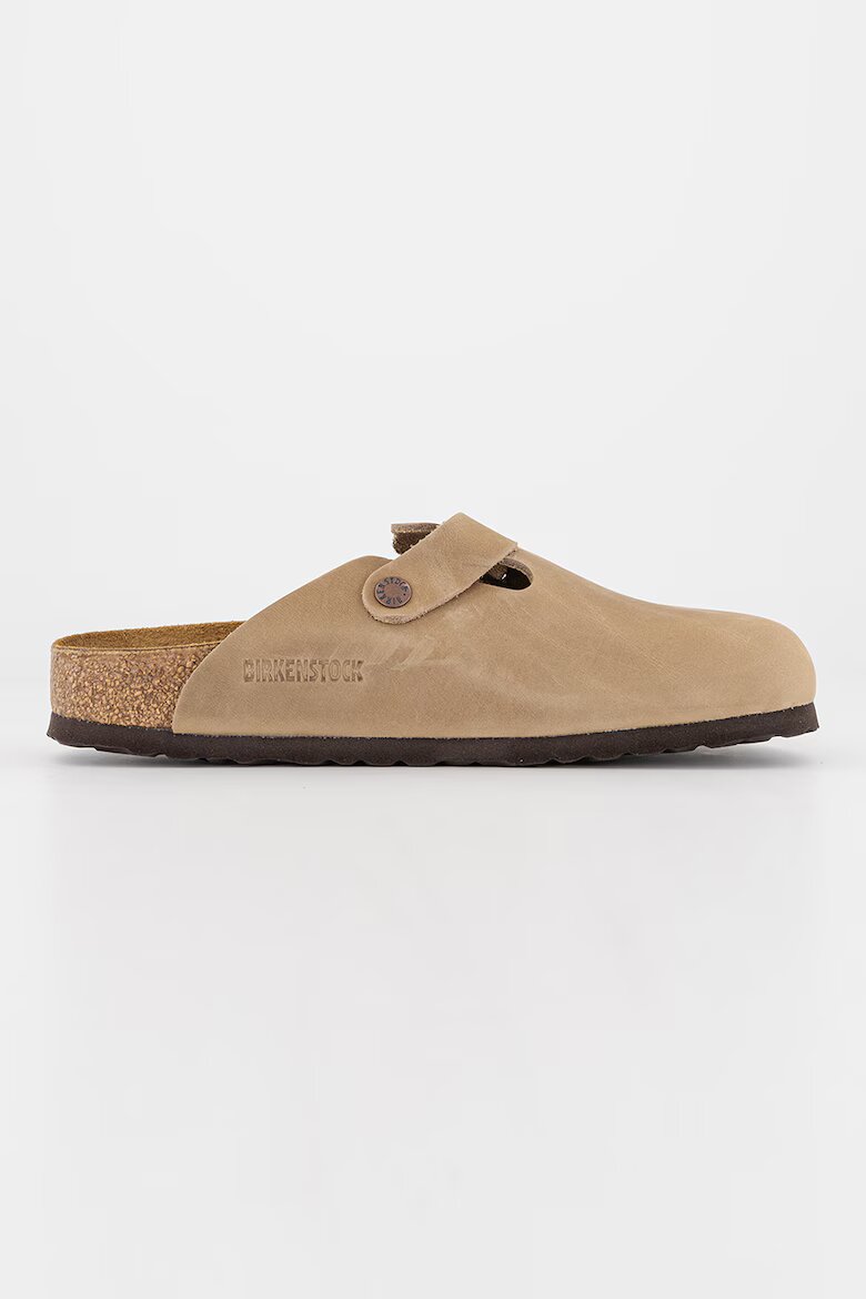 Birkenstock Унисекс кожено сабо Boston Светъл камел