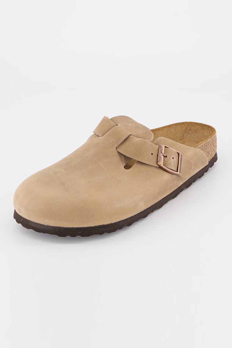 Birkenstock Унисекс кожено сабо Boston Светъл камел