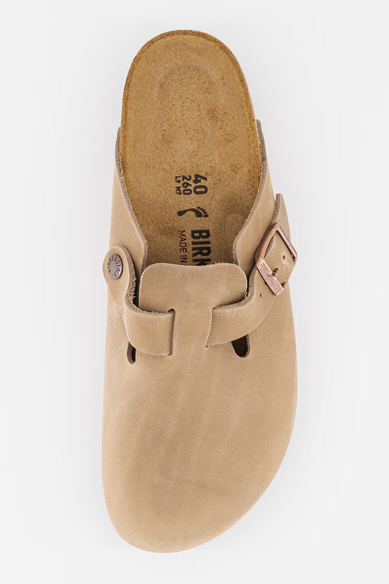 Birkenstock Унисекс кожено сабо Boston Светъл камел