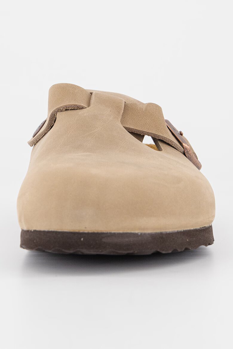 Birkenstock Унисекс кожено сабо Boston Светъл камел