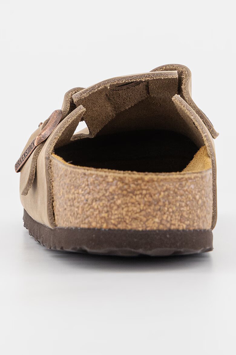 Birkenstock Унисекс кожено сабо Boston Светъл камел