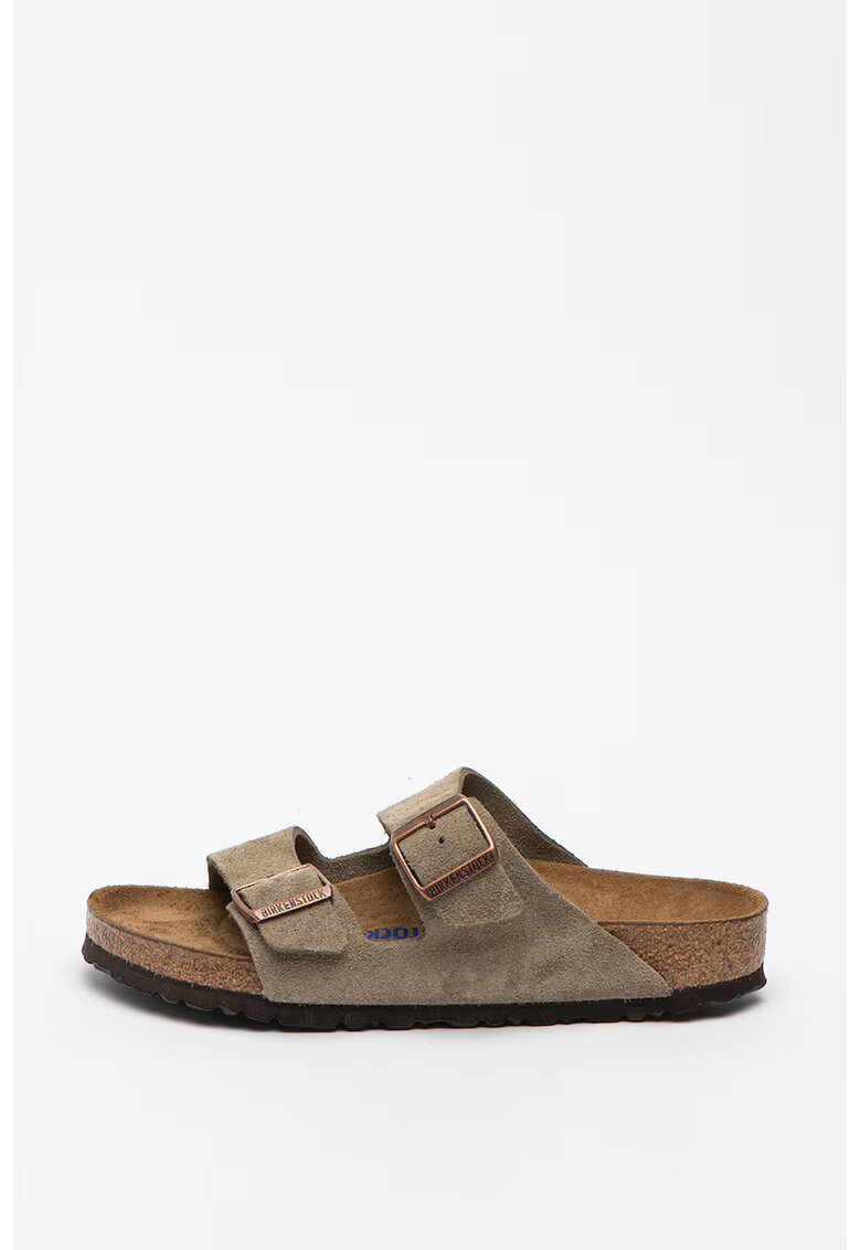 Birkenstock Унисекс велурени чехли Arizona с анатомична стелка