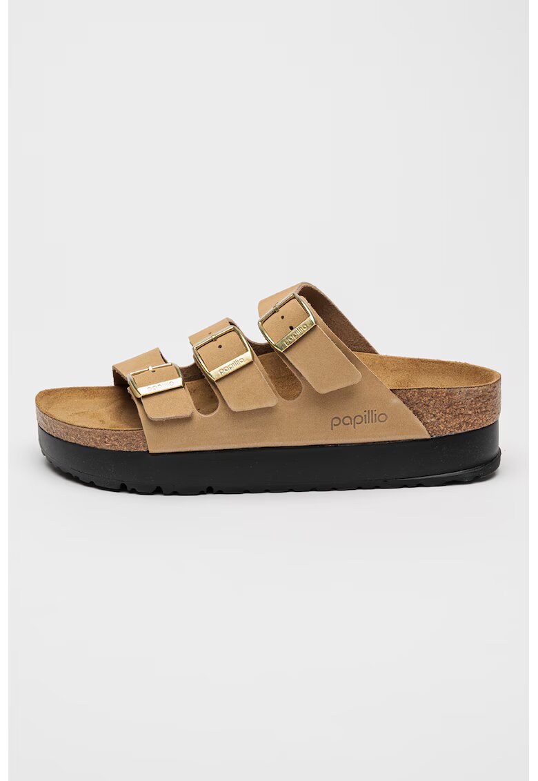 Birkenstock Велурени чехли Florida III с равна платформа