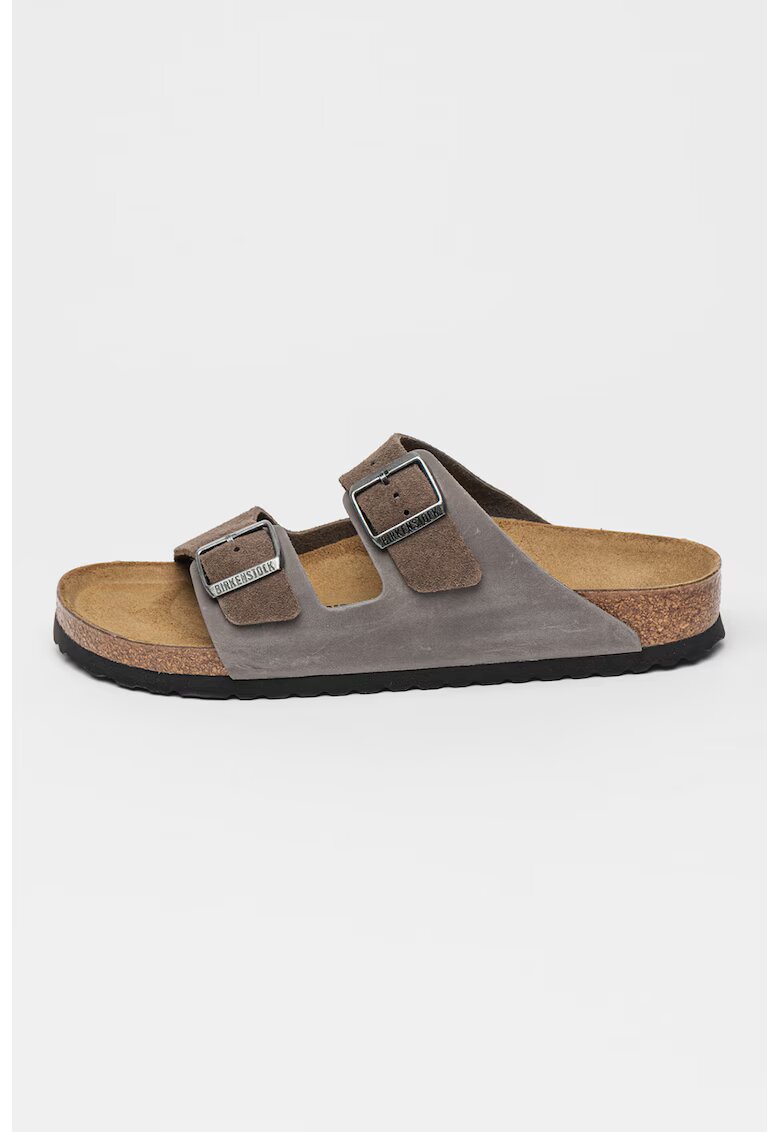 Birkenstock Велурени чехли с регулираща се тока