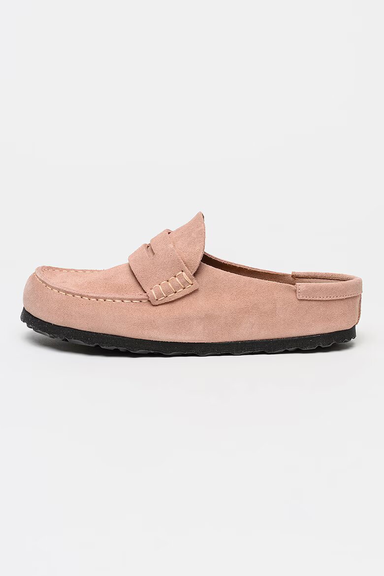 Birkenstock Велурени мокасини Naples Бледо розово