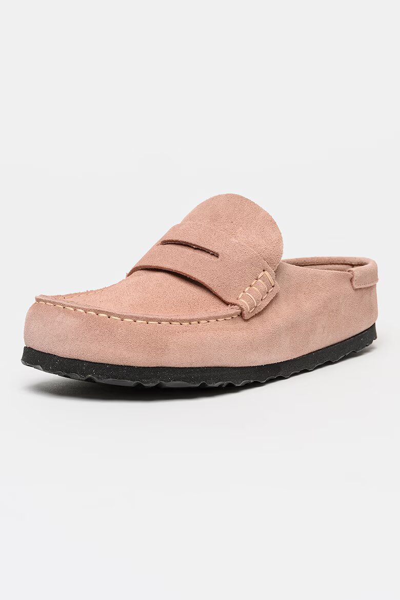 Birkenstock Велурени мокасини Naples Бледо розово