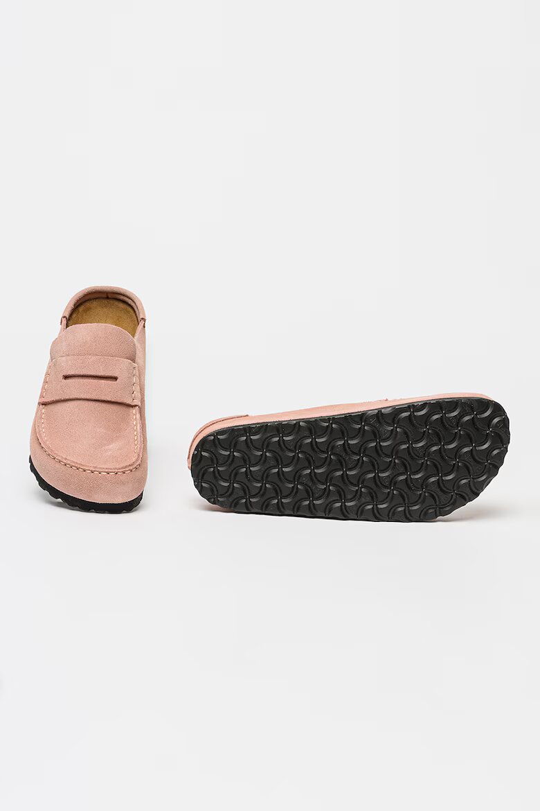 Birkenstock Велурени мокасини Naples Бледо розово
