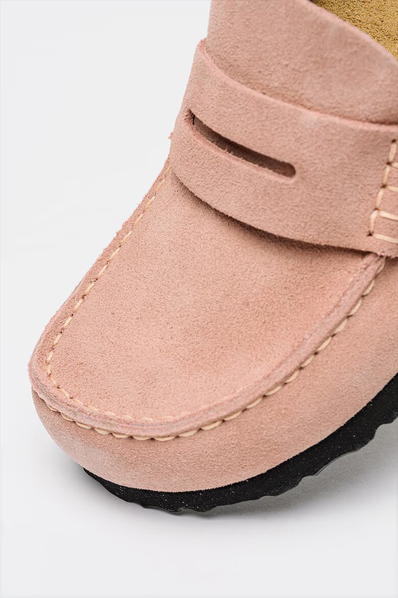 Birkenstock Велурени мокасини Naples Бледо розово