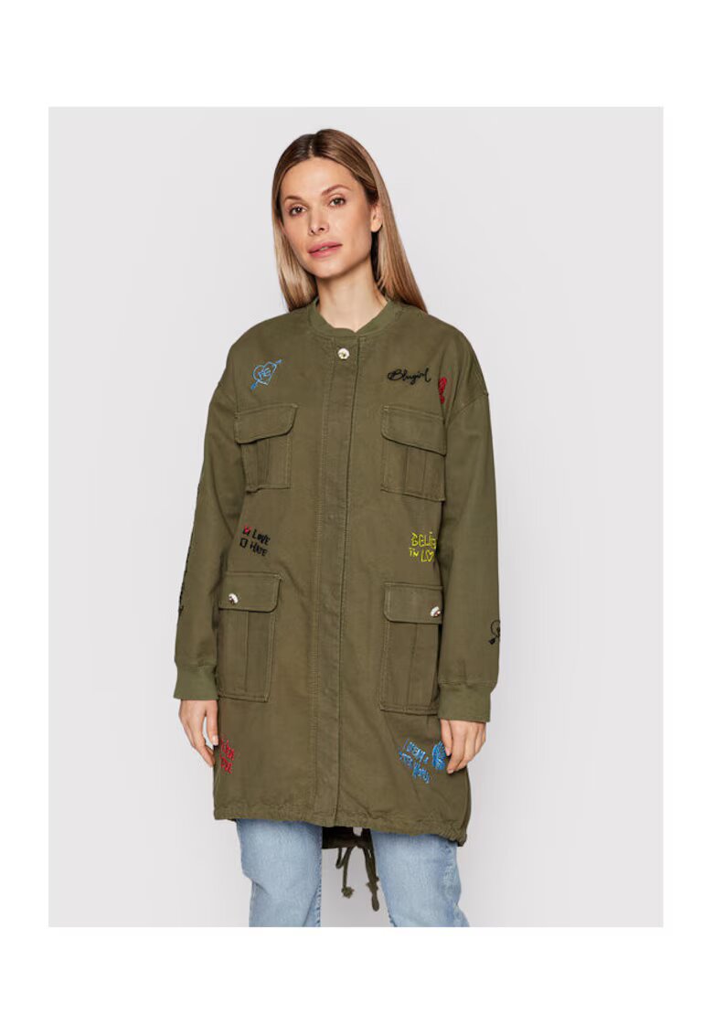 blugirl Blumarine Дамско яке RA2047 T3074 80312 - Памук - 38 EU - Зелено