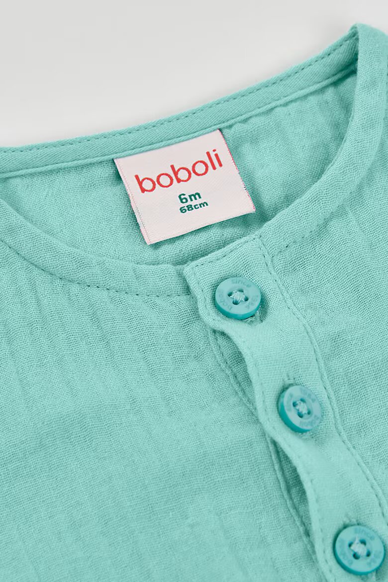 boboli Памучен гащеризон с джобове Ментово зелено