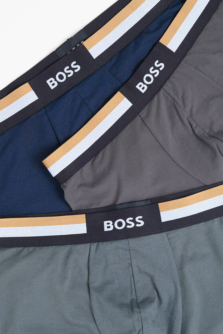BOSS Боксерки Motion - 3 чифта Тъмнозелен/Ултрамарин синьо/Tъмносив