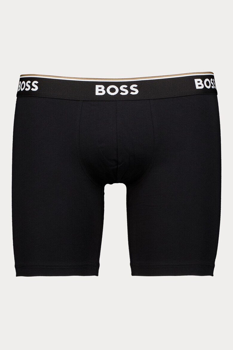BOSS Боксерки с лого на талията - 3 чифта Черен/Сив/Син